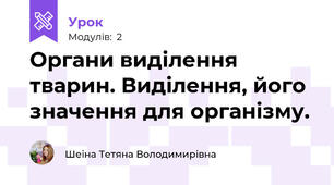  Органи виділення тварин. Виділення, його значення для організму.
