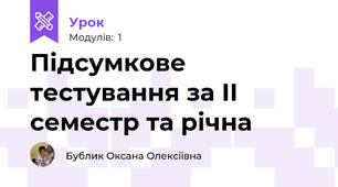 Підсумкове тестування за ІІ семестр та річна