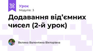 Додавання від’ємних  чисел (2-й урок)
