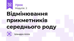 Відмінювання прикметників середнього роду
