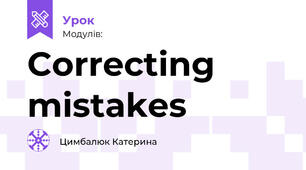 Correcting mistakes