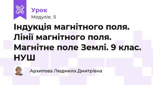 Індукція магнітного поля. Лінії магнітного поля.  Магнітне поле Землі. 9 клас. НУШ