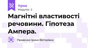 Магнітні властивості речовини. Гіпотеза Ампера.
