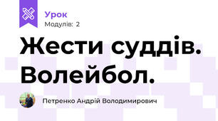 Жести суддів. Волейбол.