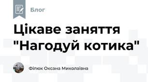 Цікаве заняття "Нагодуй котика"