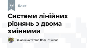 Системи лінійних рівнянь з двома змінними
