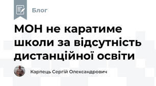 МОН не каратиме школи за відсутність дистанційної освіти