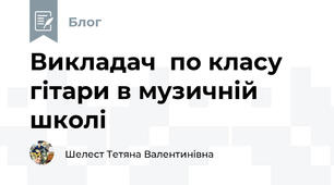 Викладач  по класу гітари в музичній школі