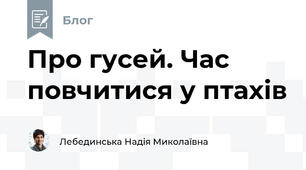 Про гусей. Час повчитися у птахів