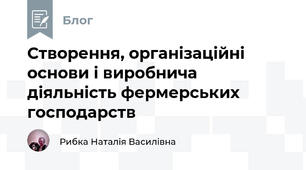 Створення, організаційні основи і виробнича діяльність фермерських господарств