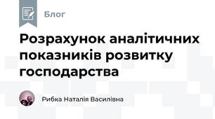 Розрахунок аналітичних показників розвитку господарства