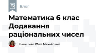 Математика 6 клас Додавання раціональних чисел