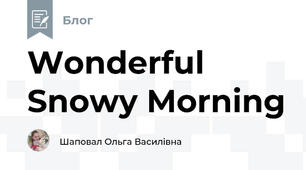 Wonderful Snowy Morning