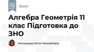 Алгебра Геометрія 11 клас Підготовка до ЗНО