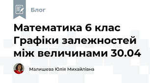 Математика 6 клас Графіки залежностей між величинами 30.04