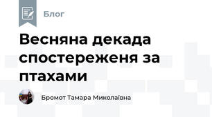 Весняна декада спостереженя за птахами