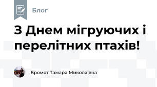 З Днем мігруючих і перелітних птахів!