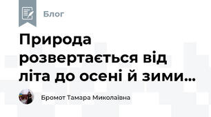 Природа розвертається від літа до осені й зими...