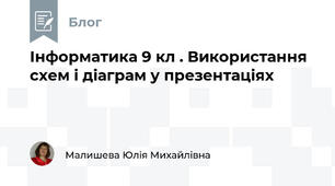 Інформатика 9 кл . Використання схем і діаграм у презентаціях