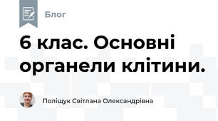 6 клас. Основні органели клітини.