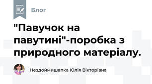 "Павучок на павутині"-поробка з природного матеріалу.