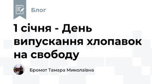 1 січня - День випускання хлопавок на свободу