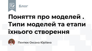 Поняття про моделей . Типи моделей та етапи їхнього створення