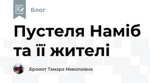 Пустеля Наміб та її жителі