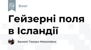Гейзерні поля в Ісландії