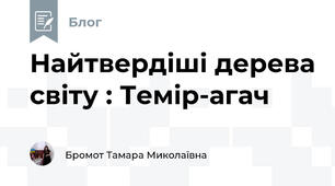 Найтвердіші дерева світу : Темір-агач 