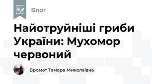 Найотруйніші гриби України: Мухомор червоний
