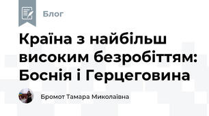 Країна з найбільш високим безробіттям: Боснія і Герцеговина 