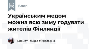 Українським медом можна всю зиму годувати жителів Фінляндії