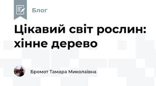 Цікавий світ рослин: хінне дерево