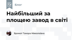 Найбільший за площею завод в світі