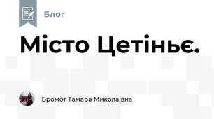Місто Цетіньє.