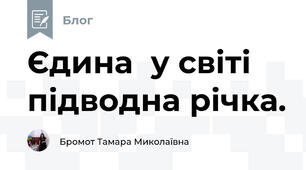 Єдина  у світі підводна річка.