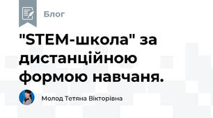 "STEM-школа" за дистанційною формою навчаня.