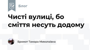 Чисті вулиці, бо сміття несуть додому