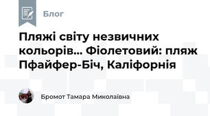 Пляжі світу незвичних кольорів... Фіолетовий: пляж Пфайфер-Біч, Каліфорнія