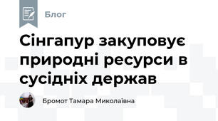 Сінгапур закуповує природні ресурси в сусідніх держав