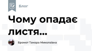 Чому опадає листя...