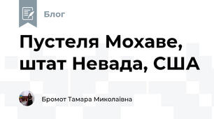 Пустеля Мохаве, штат Невада, США