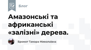 Амазонські та африканські «залізні» дерева.