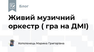 Живий музичний оркестр ( гра на ДМІ)