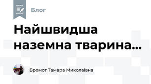 Найшвидша наземна тварина...
