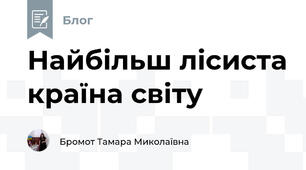 Найбільш лісиста країна світу
