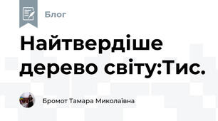 Найтвердіше дерево світу:Тис.