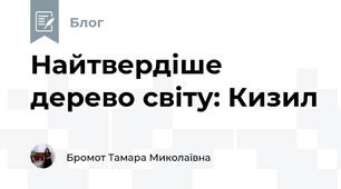 Найтвердіше дерево світу: Кизил