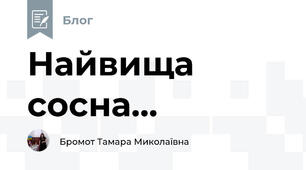 Найвища сосна...